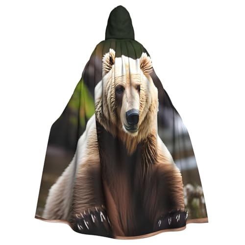 PYJWYFMY Kapuzenumhang mit weißem Bär, brauner Bär, Unisex, Erwachsene, Samt-Umhang für Halloween, Robe, Weihnachten, Cosplay-Kostüme PYJWYFMY Kapuzenumhang mit weißem Bär, brauner Bär, Unisex, Erwachsene, Samt-Umhang für Halloween, Robe, Weihnachten, Cosplay-Kostüme von Pyjwyfmy