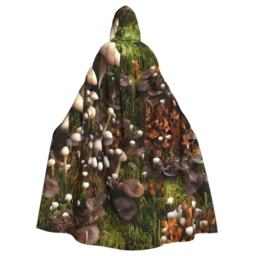 PYJWYFMY Kapuzenumhang mit wildem Pilz-Druck, Unisex, für Erwachsene, Samt-Umhang für Halloween, Robe, Weihnachten, Cosplay-Kostüme PYJWYFMY Kapuzenumhang mit wildem Pilz-Druck, Unisex, für Erwachsene, Samt-Umhang für Halloween, Robe, Weihnachten, Cosplay-Kostüme von Pyjwyfmy