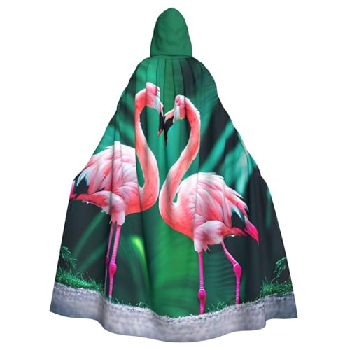 PYJWYFMY Kapuzenumhang mit zwei Flamingos, Unisex, für Erwachsene, Samt-Umhang für Halloween, Robe, Weihnachten, Cosplay-Kostüme PYJWYFMY Kapuzenumhang mit zwei Flamingos, Unisex, für Erwachsene, Samt-Umhang für Halloween, Robe, Weihnachten, Cosplay-Kostüme von Pyjwyfmy