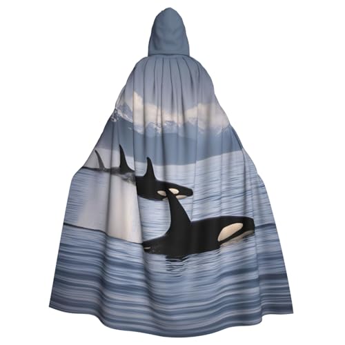 PYJWYFMY Killerwale mit Aufdruck, Unisex, Erwachsene, Kapuzenumhang, Samt-Umhang für Halloween, Robe, Weihnachten, Cosplay-Kostüme PYJWYFMY Killerwale mit Aufdruck, Unisex, Erwachsene, Kapuzenumhang, Samt-Umhang für Halloween, Robe, Weihnachten, Cosplay-Kostüme von Pyjwyfmy