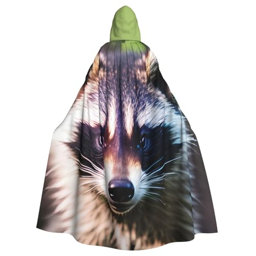 PYJWYFMY Kleiner Waschbär-Gesichtsaufdruck, Unisex, Erwachsene, Kapuzenumhang, Samt-Umhang für Halloween, Robe, Weihnachtsumhang, Cosplay-Kostüme PYJWYFMY Kleiner Waschbär-Gesichtsaufdruck, Unisex, Erwachsene, Kapuzenumhang, Samt-Umhang für Halloween, Robe, Weihnachtsumhang, Cosplay-Kostüme von Pyjwyfmy