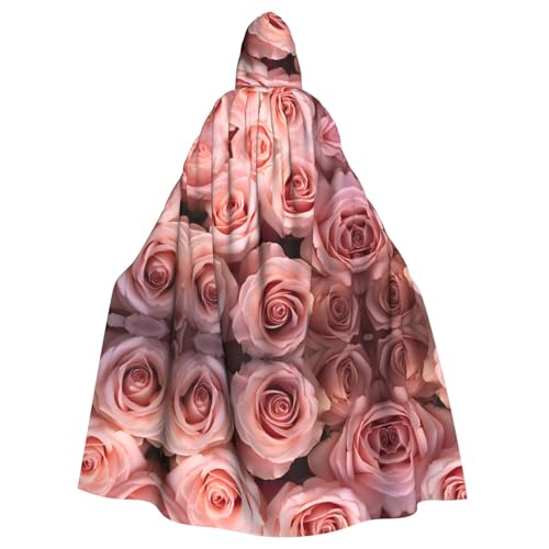 PYJWYFMY Rosen-Blumendruck, Unisex, Erwachsene, Kapuzenumhang, Samt-Umhang für Halloween, Robe, Weihnachten, Cosplay-Kostüme PYJWYFMY Rosen-Blumendruck, Unisex, Erwachsene, Kapuzenumhang, Samt-Umhang für Halloween, Robe, Weihnachten, Cosplay-Kostüme von Pyjwyfmy