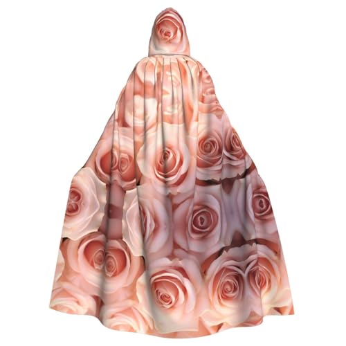 PYJWYFMY Rosen-Blumendruck, Unisex, Erwachsene, Kapuzenumhang, Samt-Umhang für Halloween, Robe, Weihnachten, Cosplay-Kostüme PYJWYFMY Rosen-Blumendruck, Unisex, Erwachsene, Kapuzenumhang, Samt-Umhang für Halloween, Robe, Weihnachten, Cosplay-Kostüme von Pyjwyfmy