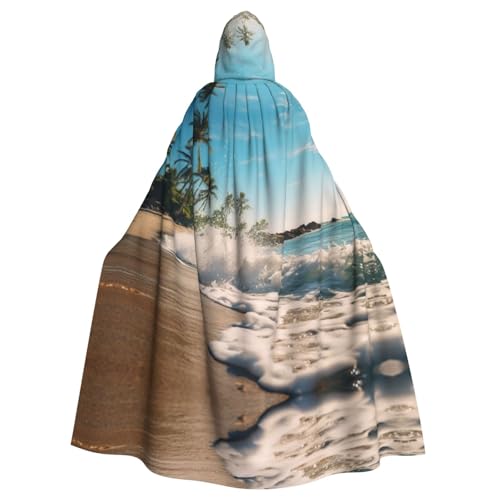 PYJWYFMY Rumbling Ocean Palmen Print Unisex Erwachsene Kapuzenumhang Samt Umhang für Halloween Robe Weihnachten Umhang Cosplay Kostüme PYJWYFMY Rumbling Ocean Palmen Print Unisex Erwachsene Kapuzenumhang Samt Umhang für Halloween Robe Weihnachten Umhang Cosplay Kostüme von Pyjwyfmy