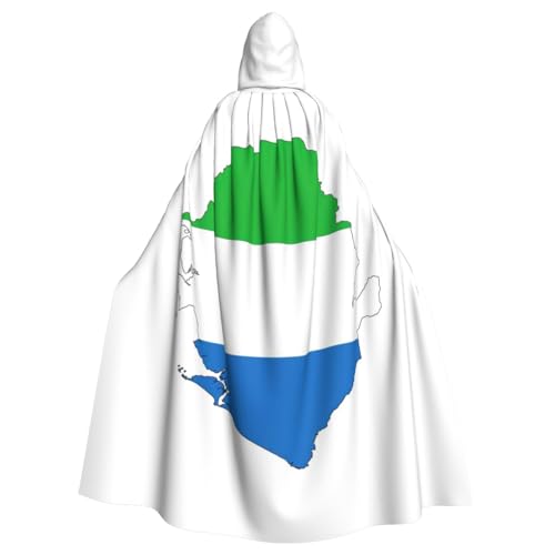 PYJWYFMY Sierra Leone Flagge, Kartendruck, Unisex, Erwachsene, Kapuzenumhang, Samt-Umhang für Halloween, Robe, Weihnachtsumhang, Cosplay-Kostüme PYJWYFMY Sierra Leone Flagge, Kartendruck, Unisex, Erwachsene, Kapuzenumhang, Samt-Umhang für Halloween, Robe, Weihnachtsumhang, Cosplay-Kostüme von Pyjwyfmy