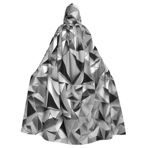 PYJWYFMY Silberfarbener geometrischer Figuren-Druck, Unisex, Erwachsene, Kapuzenumhang, Samt-Umhang für Halloween, Robe, Weihnachten, Cosplay-Kostüme PYJWYFMY Silberfarbener geometrischer Figuren-Druck, Unisex, Erwachsene, Kapuzenumhang, Samt-Umhang für Halloween, Robe, Weihnachten, Cosplay-Kostüme von Pyjwyfmy
