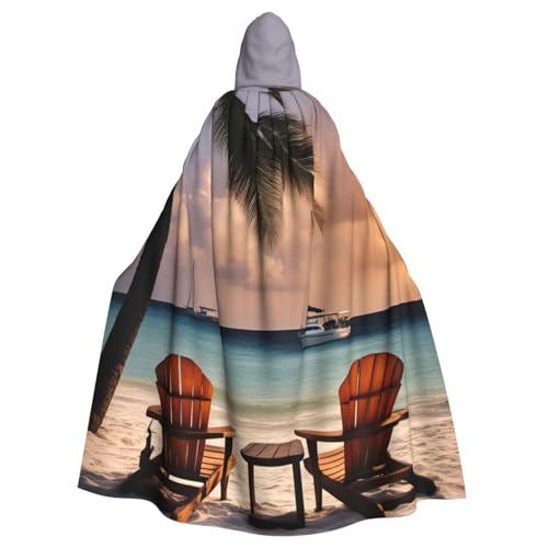 PYJWYFMY Strandumhang mit Palmenstühlen, Booten, bedruckt, Unisex, Erwachsene, Kapuzenumhang, Samt-Umhang für Halloween, Robe, Weihnachten, Cosplay-Kostüme PYJWYFMY Strandumhang mit Palmenstühlen, Booten, bedruckt, Unisex, Erwachsene, Kapuzenumhang, Samt-Umhang für Halloween, Robe, Weihnachten, Cosplay-Kostüme von Pyjwyfmy