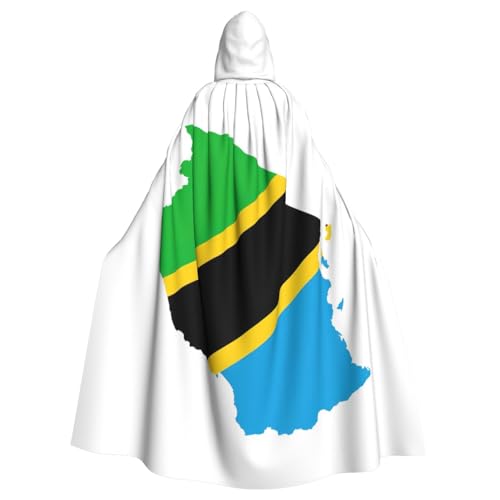 PYJWYFMY Umhang mit Kapuze und Tansania-Flagge, Unisex, für Erwachsene, Samt-Umhang für Halloween, Robe, Weihnachten, Cosplay-Kostüme PYJWYFMY Umhang mit Kapuze und Tansania-Flagge, Unisex, für Erwachsene, Samt-Umhang für Halloween, Robe, Weihnachten, Cosplay-Kostüme von Pyjwyfmy