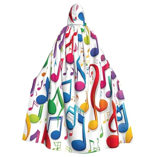 PYJWYFMY Umhang mit bunten Musiknoten, Unisex, Erwachsene, mit Kapuze, Samt-Umhang für Halloween, Robe, Weihnachten, Cosplay-Kostüme PYJWYFMY Umhang mit bunten Musiknoten, Unisex, Erwachsene, mit Kapuze, Samt-Umhang für Halloween, Robe, Weihnachten, Cosplay-Kostüme von Pyjwyfmy