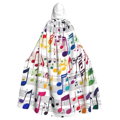 PYJWYFMY Umhang mit bunten Musiknoten, Unisex, Erwachsene, mit Kapuze, Samt-Umhang für Halloween, Robe, Weihnachten, Cosplay-Kostüme PYJWYFMY Umhang mit bunten Musiknoten, Unisex, Erwachsene, mit Kapuze, Samt-Umhang für Halloween, Robe, Weihnachten, Cosplay-Kostüme von Pyjwyfmy