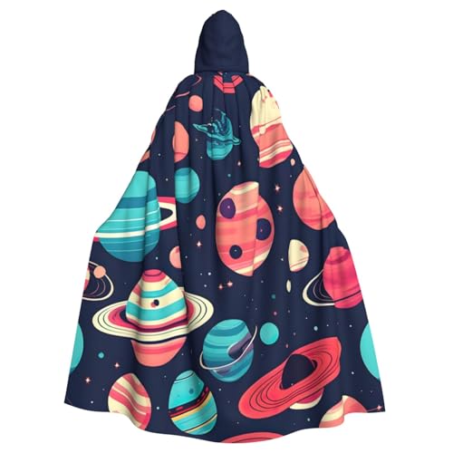 PYJWYFMY Weltraumplaneten-Druck, Unisex, Erwachsene, Kapuzenumhang, Samt-Umhang für Halloween, Robe, Weihnachtsumhang, Cosplay-Kostüme PYJWYFMY Weltraumplaneten-Druck, Unisex, Erwachsene, Kapuzenumhang, Samt-Umhang für Halloween, Robe, Weihnachtsumhang, Cosplay-Kostüme von Pyjwyfmy