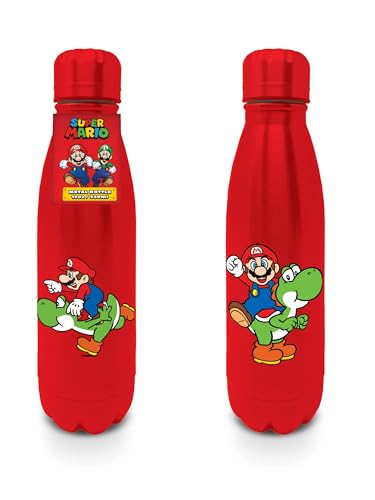 PYRAMID Edelstahlflasche Mario Y Yoshi 540 Ml von Pyramid International