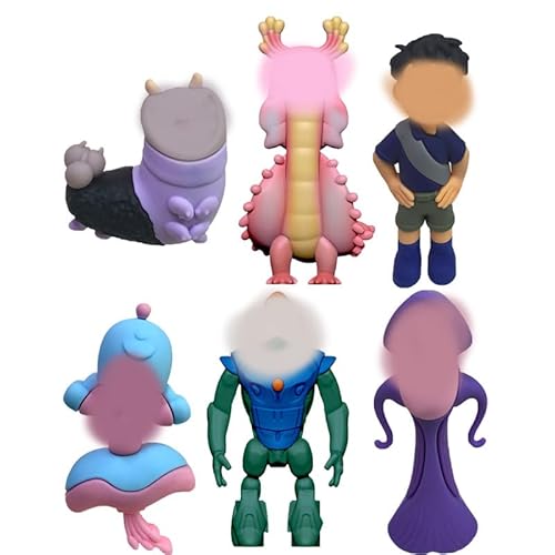 Mini figuren deko set, 6 stück Ellioo Party Kuchen Dekoration, Cartoon geburtstag dekoration, Ellioo Tortendeko Spielzeug Figuren Set für Kinder Fans Geburtstag von PyrrlicToy