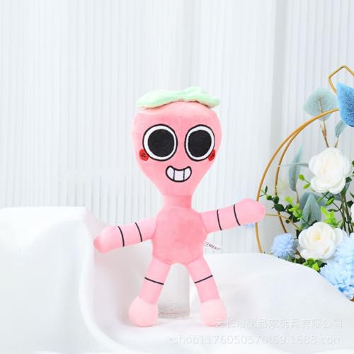 PyrrlicToy Stuffed Plüsch Doll, Plush Toy, Erdbeere Kopf Plüschtier Weiche Gefüllte Figur Puppe für Kinder Fans Geburtstag Geschen von PyrrlicToy