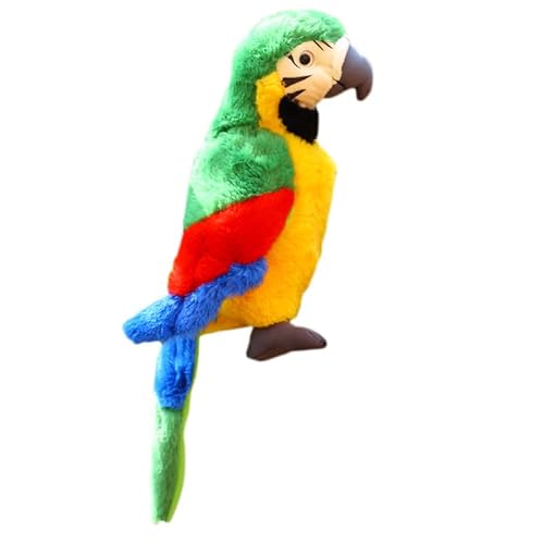 PyrrlicToy Vogel Papagei Plüschtier 25cm Niedliche Plüsch Papagei Stofftier Vogel Realistisch Kuscheltier Papageien Schmusetier Geschenk für Kinder Mädchen Jungen (Grün) von PyrrlicToy