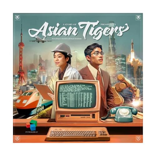 PYTHAGORAS, Asian Tigers: A Story of Prosperity, Strategisches Gesellschaftsspiel mit interaktivem Investment-Mechanismus, Für 2–4 Spieler ab 14 Jahren von Pythagoras