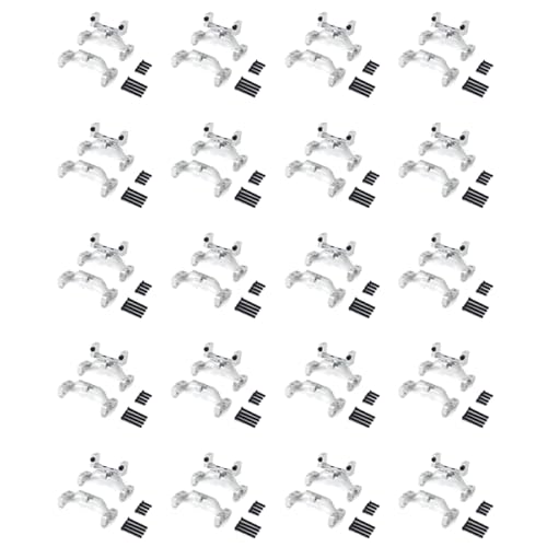 Pyugxab 20X für MN D90 D91 D96 MN99S 1/12 RC Auto Upgrade Teile Metall Zug Stange Basis Sitz & Achse Nach Oben Servo Halterung ZubehöR, Silber von Pyugxab