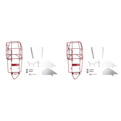 Pyugxab 2X Voll Rohr Rahmen Metall Chassis Metall KöRper ÜBerroll KäFig für C14 C24 C24-1 1/16 RC Auto Upgrade Teile, Rot von Pyugxab