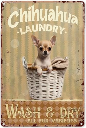 Puzzle 500 Teile für Erwachsene - Chihuahua Wäsche waschen & trocknen alle Pelzsorten Waschküche Holzpuzzle lustige Spiele Stressabbau Spielzeug für Wohnkultur Wohnzimmer Dekor von Pzecaru