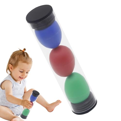 Egg Shakers, Hand Percussion Instruments, ABS Educational Musical Maracas Toys, Beginner Music Instruments for Kids and Children, Perfect for Rhythm Development and Play, 1.77x7.48 Inches von Pzuryhg