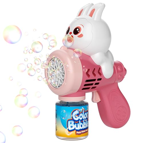 Electric Bubble Blower, Cartoon Bubbles Machine, Portable Outdoor Toy, Perfect for Backyard Gathering, Park Picnics, Beach Game Parties & Summer Activities von Pzuryhg
