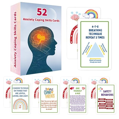 Gefühlskarten – Mental Health Deck für emotionales Bewusstsein, 52 doppelseitige Blätter mit Gedankenansagen, Unterstützung für Jugendliche, Erwachsene, Beratung, soziale Fähigkeiten, tägliche Praxis Gefühlskarten – Mental Health Deck für emotionales Bewusstsein, 52 doppelseitige Blätter mit Gedankenansagen, Unterstützung für Jugendliche, Erwachsene, Beratung, soziale Fähigkeiten, tägliche Praxis von Pzuryhg