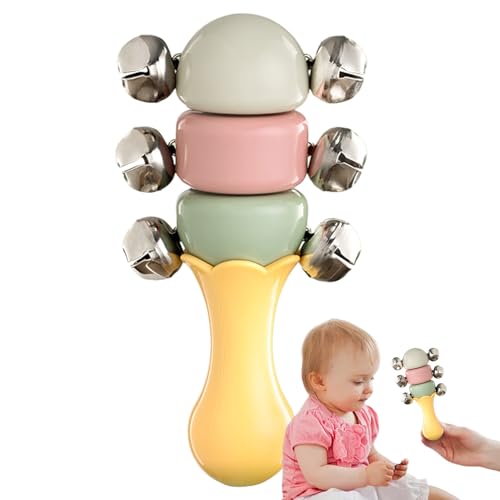 Handheld Rattle Toy, Musical Hand Drum Shaker, Durable ABS Material, Enhances Visual Tracking & Auditory Skills, Ideal for Early Education, Soothing Play, 16.5cm X 7.5cm von Pzuryhg