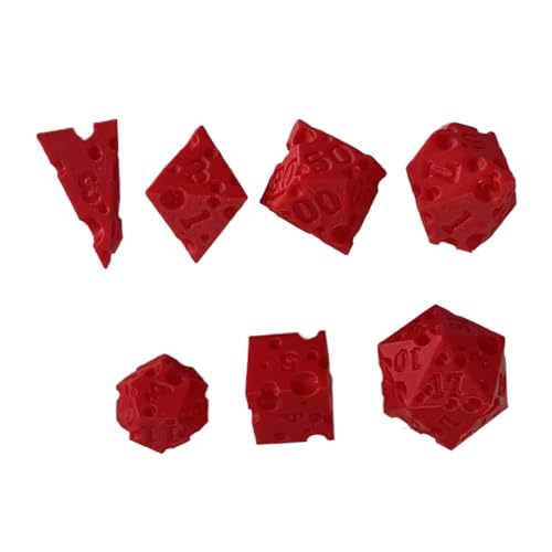 Käsewürfelkollektion - 7 -teilige interaktive Würfel für Bildungsgebrauch | 3D gedruckt mit einzigartigem Design, Mathematik -Lernen Lehrspielen Spielen Spielen perfekt für Party Fun Travel und Klasse von Pzuryhg