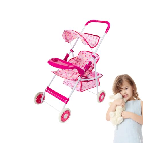 Puppenwagen Spielzeug, Modischer Kinderwagen Für Spielzeugbabys, Leichter Puppenbuggy Mit Staufach Für Rollenspiele Kinder & Mädchen Puppenwagen Spielzeug, Modischer Kinderwagen Für Spielzeugbabys, Leichter Puppenbuggy Mit Staufach Für Rollenspiele Kinder & Mädchen von Pzuryhg