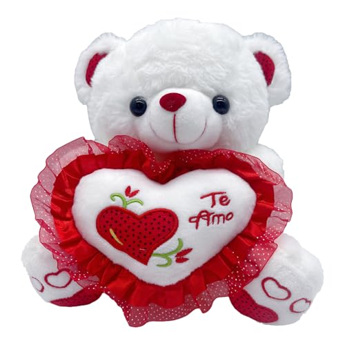 Pzuryhg Bear Stuffed Animal Plush, Cartoon Throw Pillow Toy, Soft PP Cotton Embroidery Cuddly Companion for Bedroom, Game Room, Living Room Decor Perfect for Kids and Adults, 9.84 Inches von Pzuryhg
