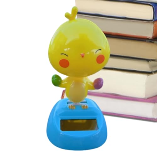 Pzuryhg Dashboard-Figuren | Süßes Küken Als Wackelfigur Fürs Auto - Mit Solar Tierspielzeug Lustige Innenraum-Deko Geschenkidee für Auto LKW von Pzuryhg