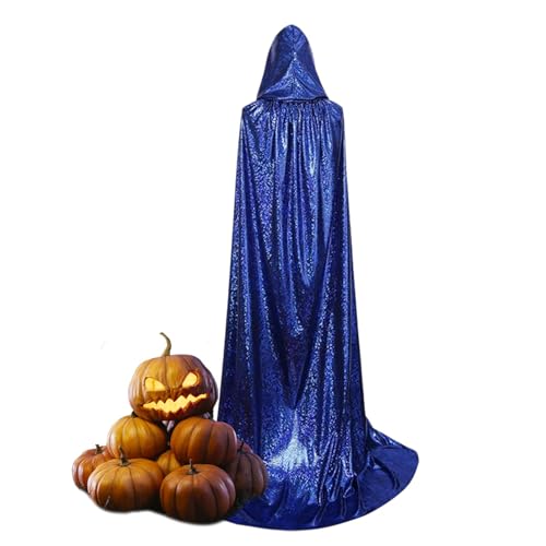 Pzuryhg Glänzender Halloween-Umhang mit Kapuze, weich und bequem, Umhang für Karneval, Halloween-Partys, Weihnachten von Pzuryhg