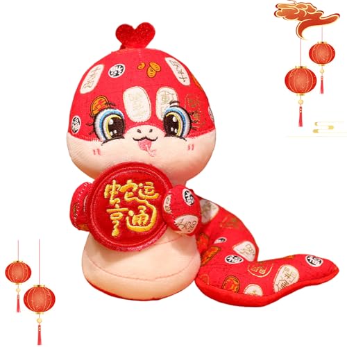Pzuryhg Plush Snake Toy, Soft Stuffed Animal Doll, 24cm Standing Snakes Mascot for 2025, Cute Plush Figure for Living Room, Bedroom, Desk, Collectible Gift for Kids, Snake Year Decoration von Pzuryhg