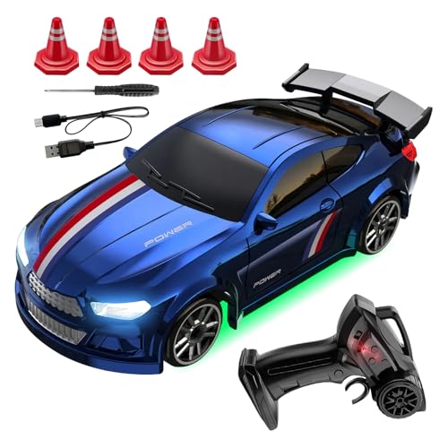 Remote Control Car, 1:64 RC Electric Racing Car Toy, ABS Material, High-Speed Drift Racing Vehicle with Ergonomic Controller, for Boys Girls Teens Birthday Christmas Indoor Outdoor Play, 7.9x3.5x2.6cm von Pzuryhg