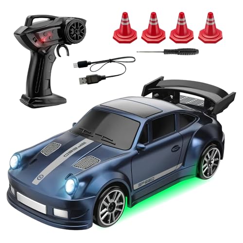 Remote Control Car, 1:64 RC Electric Racing Car Toy, ABS Material, High-Speed Drift Racing Vehicle with Ergonomic Controller, for Boys Girls Teens Birthday Christmas Indoor Outdoor Play, 7.9x3.5x2.6cm von Pzuryhg