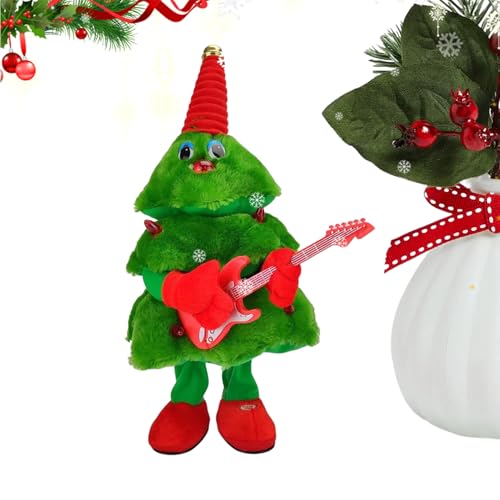 Tanzes Weihnachtsbaum singen - Wiggle Stoffed Toy für Weihnachten | Interaktive Weihnachten Ornamente für Kinder und Erwachsene, batteriebetriebene, lustige Weihnachtsdekor und einzigartiges Weihnacht von Pzuryhg