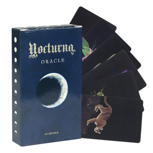 Tarotkarten, 48 Karten Mond Deck mit Anleitung, 10,3 x 6 cm, abstrakte Kunst, Tarot-Deck für Meditation, Wahrsagung, vergangene Leben, Achtsamkeit, Selbstentdeckung, Zukunftsvorhersagen für Erwachsene von Pzuryhg