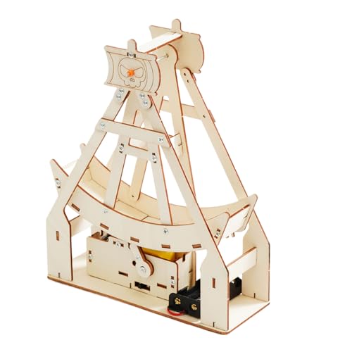 Wood Pirate Ship Assembly Kit, Pirate Ship Teaching Aids, Science Model Experiment Kit, Educational, Interactive, Ideal for Ages 7-14, Primary & Secondary School Use von Pzuryhg