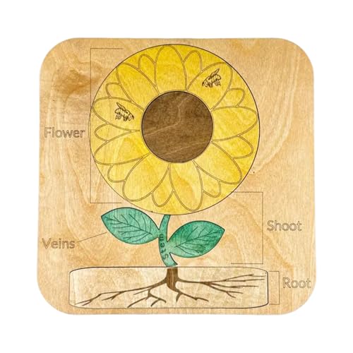 Wooden Puzzle, Sunflower Toddler Wooden Puzzles, Cognitive Development Aid, Reusable Detachable Aesthetic Toy for Boys, Girls, Parents, Family, Friends, Engaging Fun Playtime, 7.48x7.48x0.79 inches Wooden Puzzle, Sunflower Toddler Wooden Puzzles, Cognitive Development Aid, Reusable Detachable Aesthetic Toy for Boys, Girls, Parents, Family, Friends, Engaging Fun Playtime, 7.48x7.48x0.79 inches von Pzuryhg