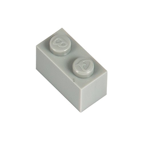 Q-BRICKS Beutel 1000Stck. Bausteine 1x2 Fenstergrau 411 von Q-BRICKS