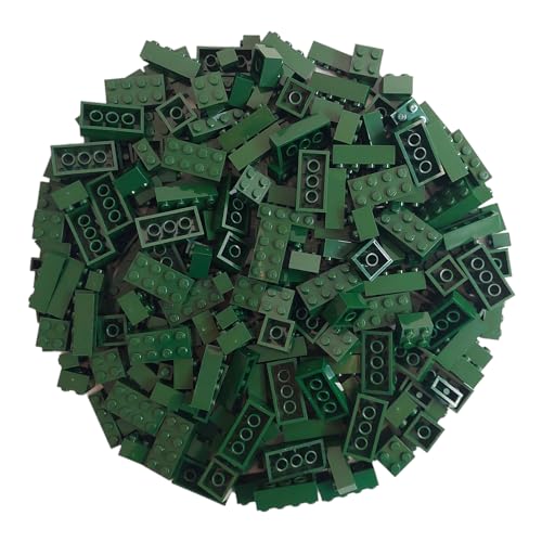 Q-Bricks Classic Bausteine-Box | 300 STK. Grundbausteine in 5 Formen | Farbe: Moss Green | Verpackt in Einer wiederverwendbaren Box | 100% kompatibel | Hergestellt in der EU von Q-Bricks