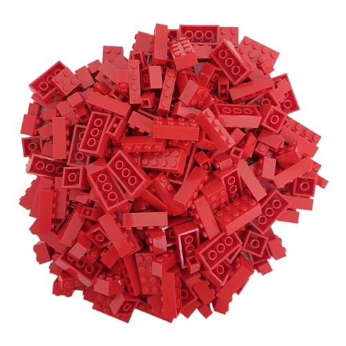 Q-Bricks Classic Bausteine-Box | 300 STK. Grundbausteine in 5 Formen | Farbe: Feuerrot | Verpackt in Einer wiederverwendbaren Box | 100% kompatibel | Hergestellt in der EU von Q-Bricks