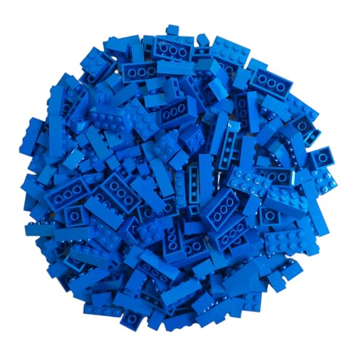 Q-BRICKS Box 300Stck. Unicolor Bausteine in 5 Standardformaten: 2X4, 1X4, 2X2, 1X2 e 1X1 Noppen, Himmelblau 663 von Q-BRICKS