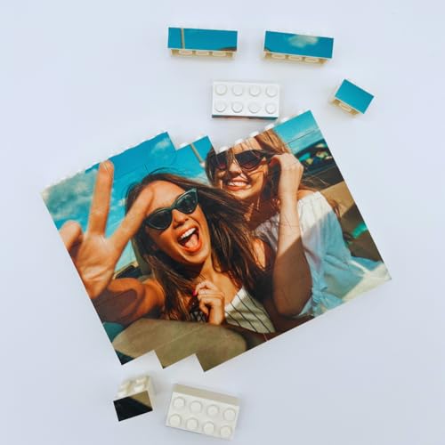 Q-Bricks | Puzzlesteine | Personalisierte Bausteine mit Foto und Text | 12,8 cm (Breite) × 10,5 cm (Höhe) × 1,5 cm (Dicke) | 49 STK. Q-Bricks | Puzzlesteine | Personalisierte Bausteine mit Foto und Text | 12,8 cm (Breite) × 10,5 cm (Höhe) × 1,5 cm (Dicke) | 49 STK. von Q-Bricks