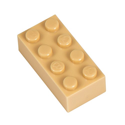 Q-Bricks Bausteine Classic – 1000 Stück Basic Steine 2x4 Noppen, Kompatibel mit gängigen Marken, Ideal für Kreative Bauen (Sandgelb) von Q-Bricks