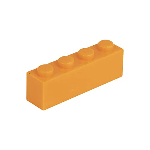 Q-Bricks Bausteine Classic – 500 Stück Basic Steine 1x4 Noppen, Kompatibel mit gängigen Marken, Ideal für Kreative Bauen (HELLROTORANGE) von Q-Bricks