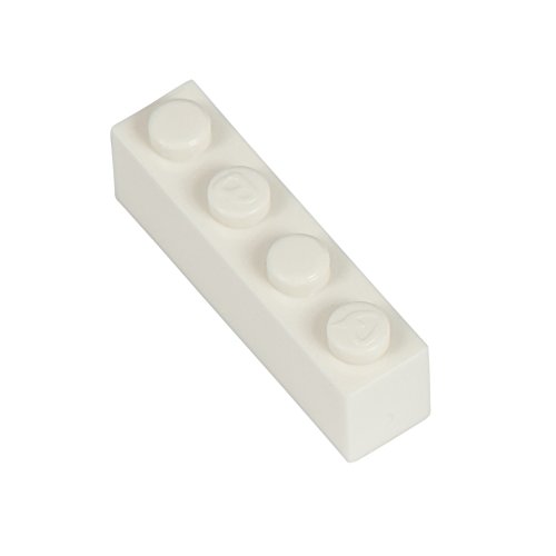 Q-BRICKS Beutel 1000Stck. Bausteine 1x4 Reinweiss 713 von Q-BRICKS