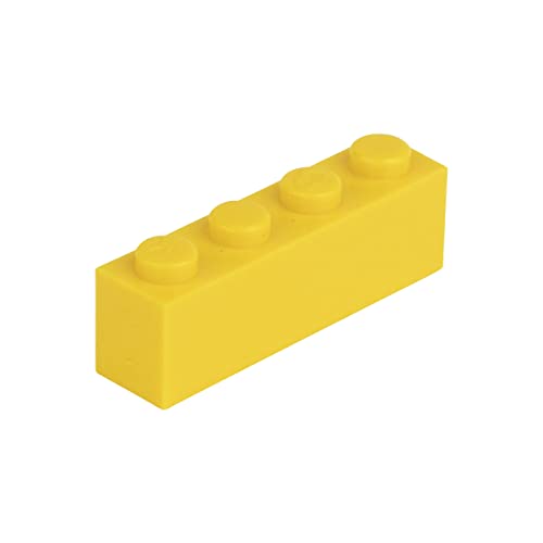 Q-Bricks Bausteine Classic – 250 Stück Basic Steine 1x4 Noppen, Kompatibel mit gängigen Marken, Ideal für Kreative Bauen (VERKEHRSGELB) von Q-Bricks
