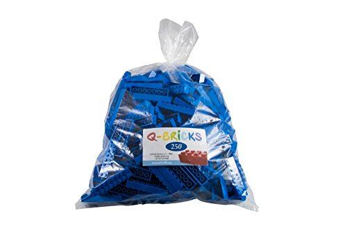 Q-Bricks Beutel 250Stck. Bausteine 2x8 Himmelblau 663 von Q-Bricks