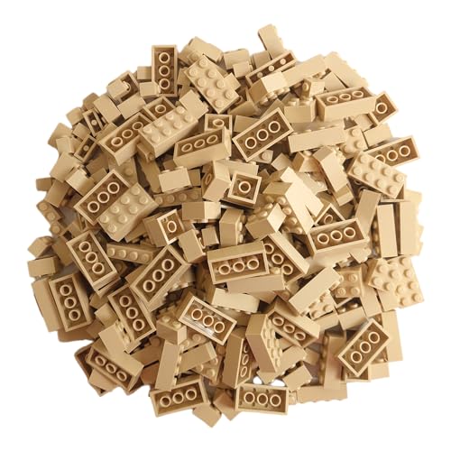 Q-Bricks Box 300Stck. Unicolor Bausteine in 5 Standardformaten: 2X4, 1X4, 2X2, 1X2 e 1X1 Noppen, Elfenbein 094 von Q-Bricks